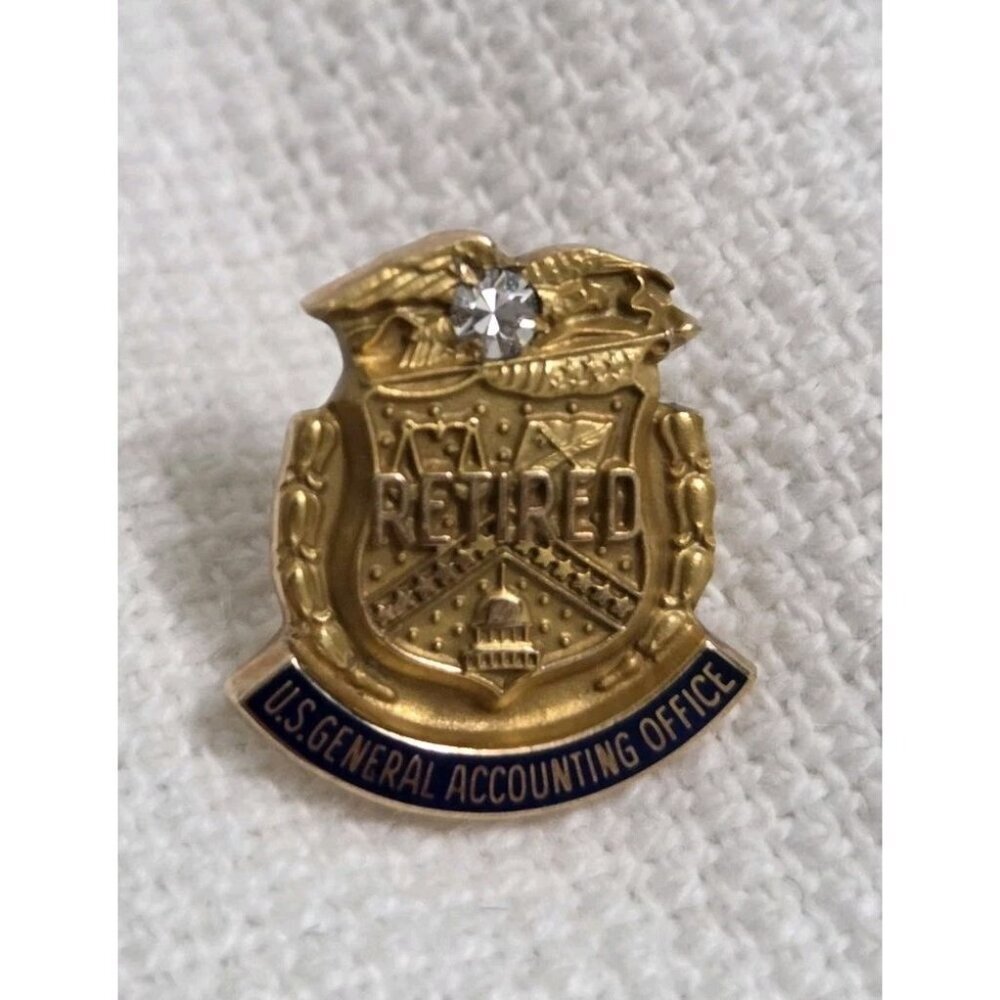 GAO General Accounting Office 10K Gold Career Pin Set 20/30/Retired Diamond 5g - Picture 6 of 13